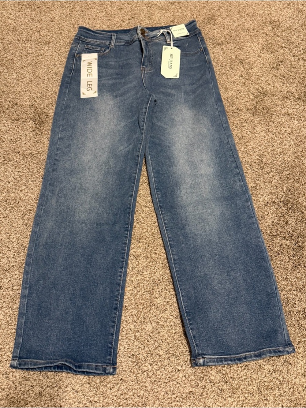 Wide Leg Women’s Jeans - Blue Denim